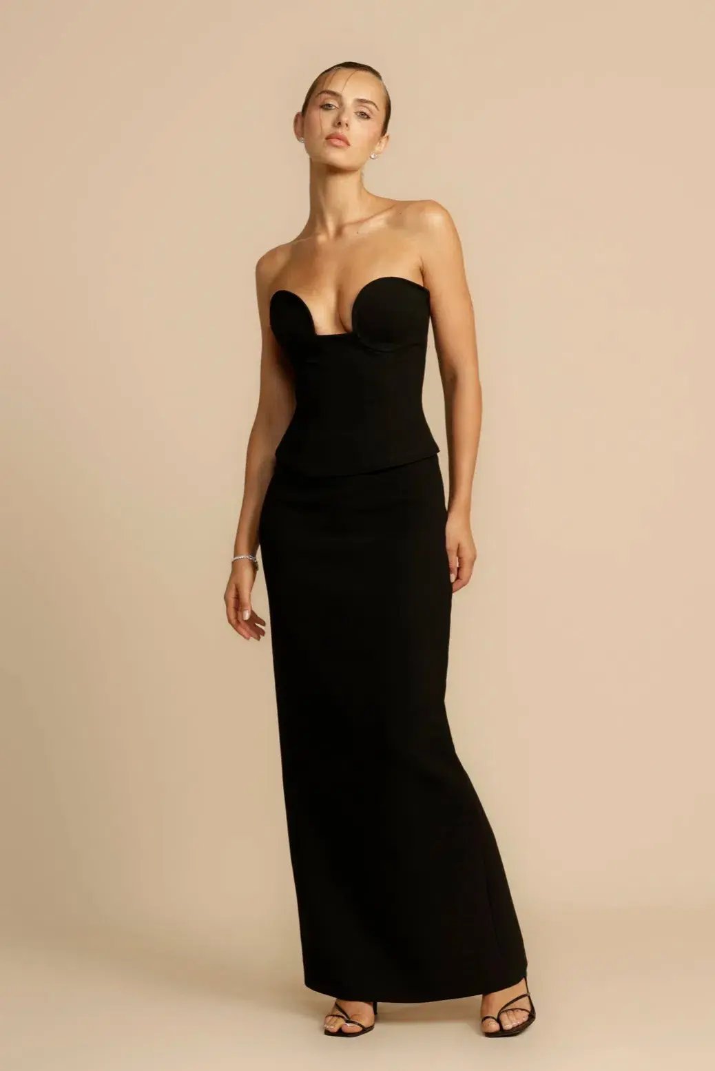 Arcina Ori Frida Bustier and Sloan Skirt Set Black photo 5