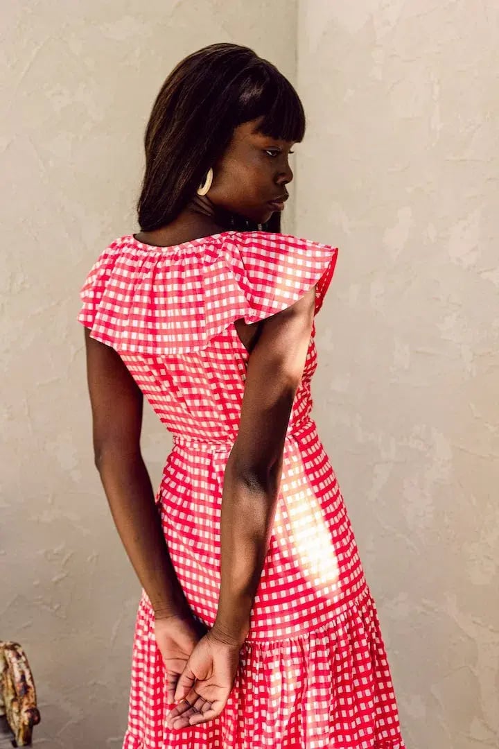 Bird and Kite Juni Wrap Dress Calypso Gingham Size XL / Au 14 photo 4