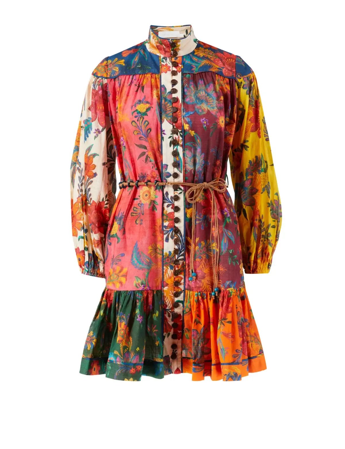 Zimmermann Ginger Lantern Mini Dress Spliced Size 0 / Au 8 photo 3