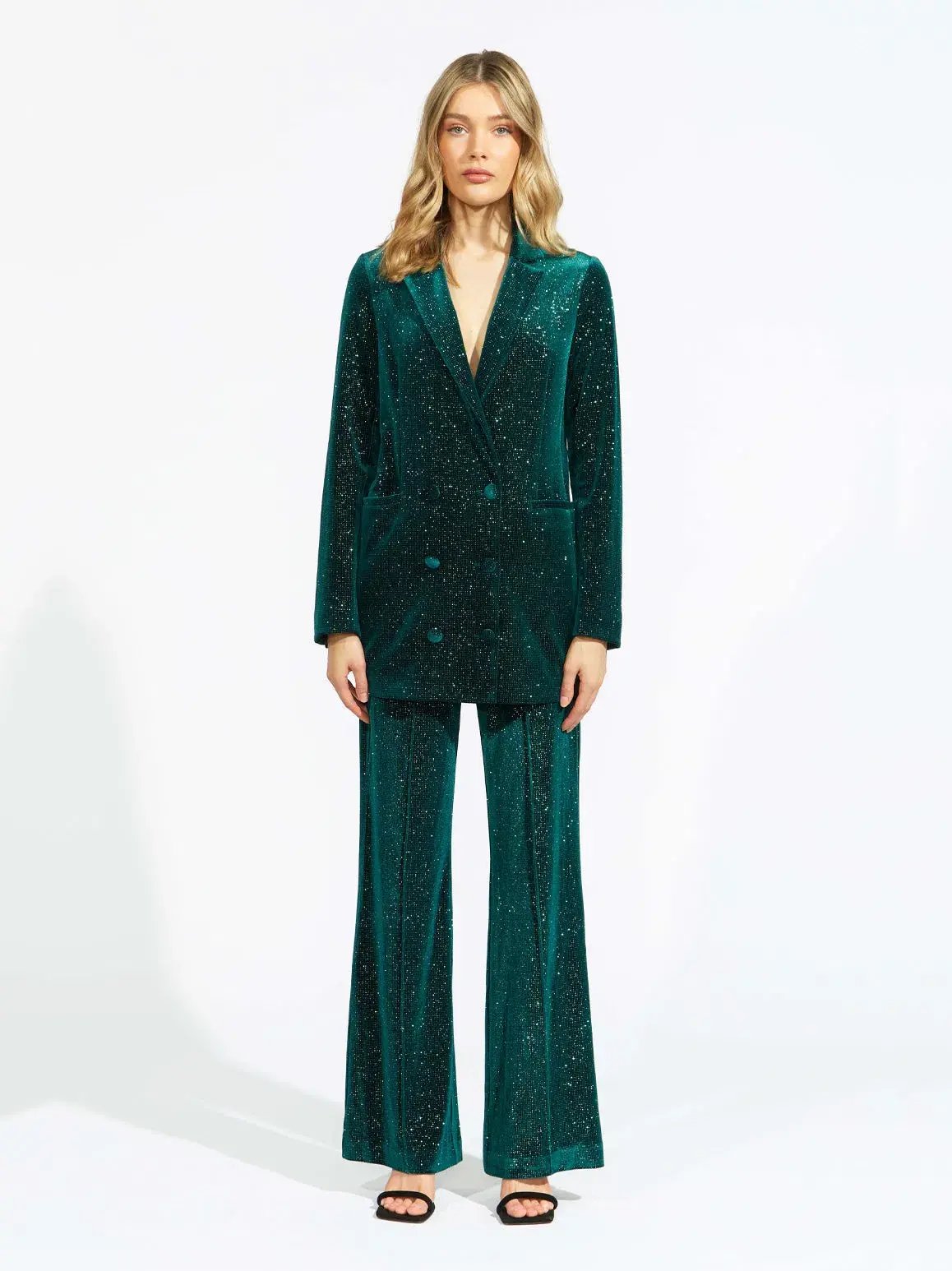 Alice McCall Midnight Magic Two-Piece Suit Forest Green Size 6 photo 2