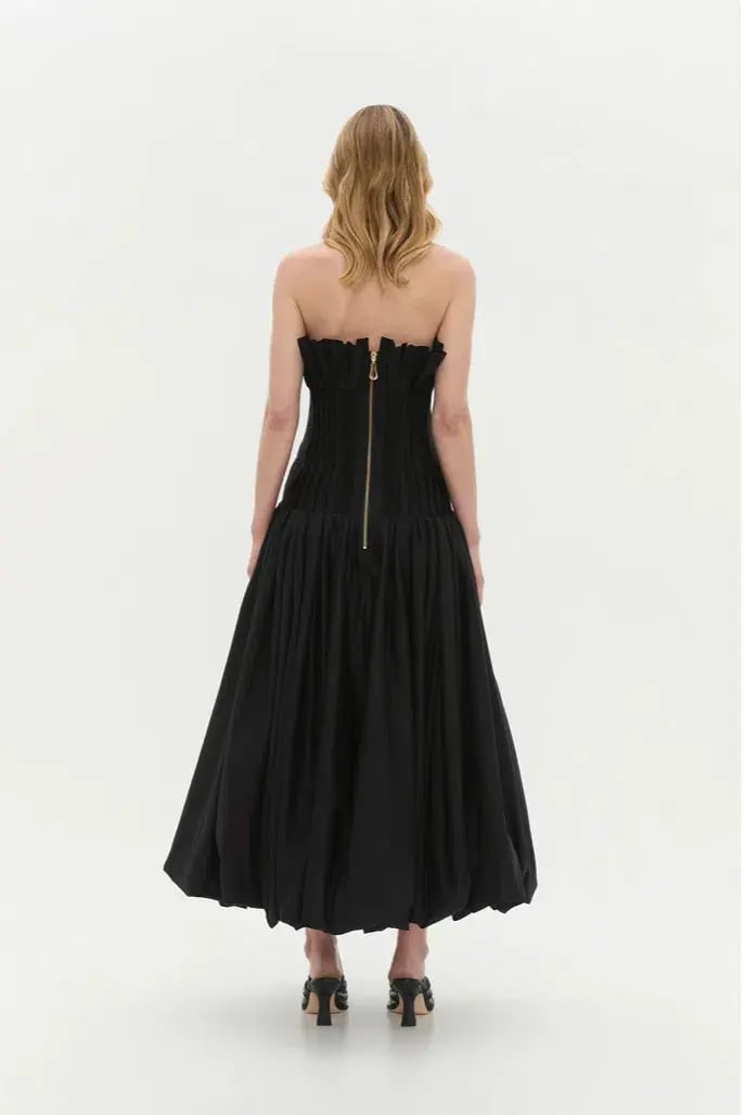 Aje Ivy Bubble Hem Gown Black Size 6 photo 6
