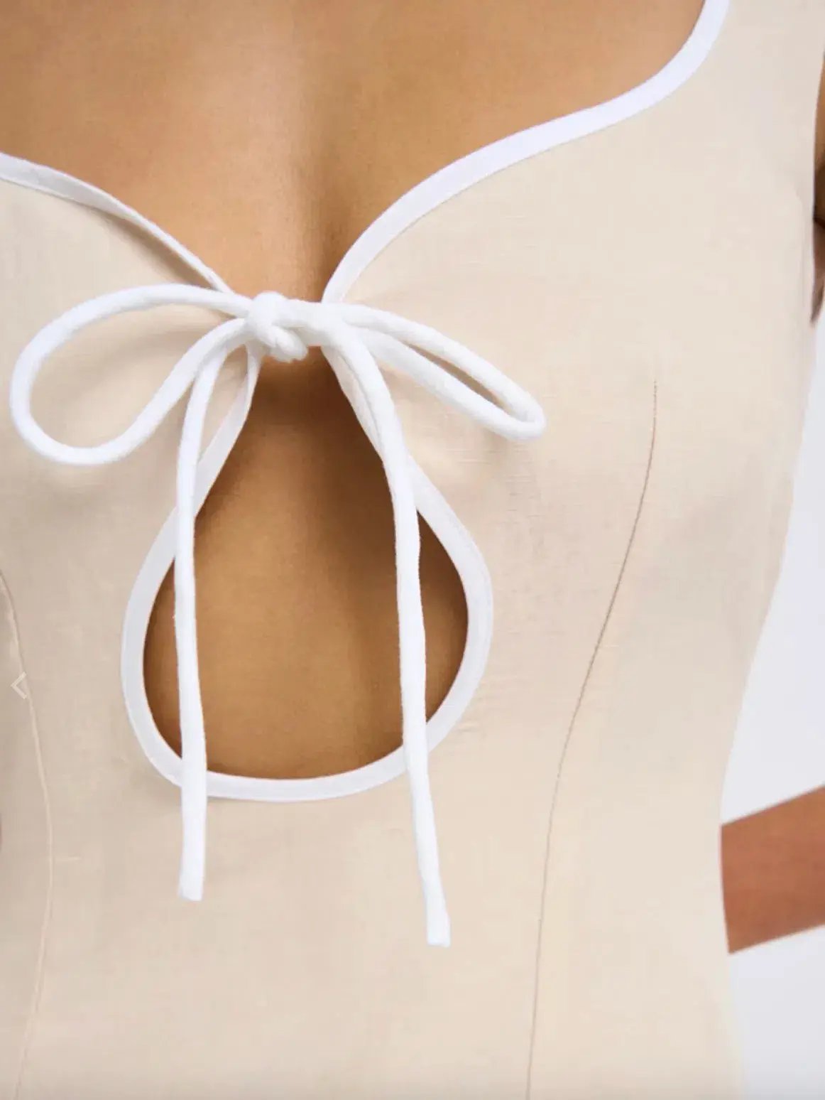 By Johnny Amelia Curve Mini Dress in Bone Ivory Size 12 photo 4