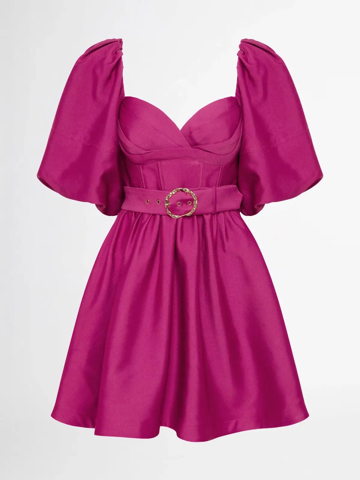 Sheike Sienna Puff Sleeve Mini Dress Raspberry Size 8 photo 4