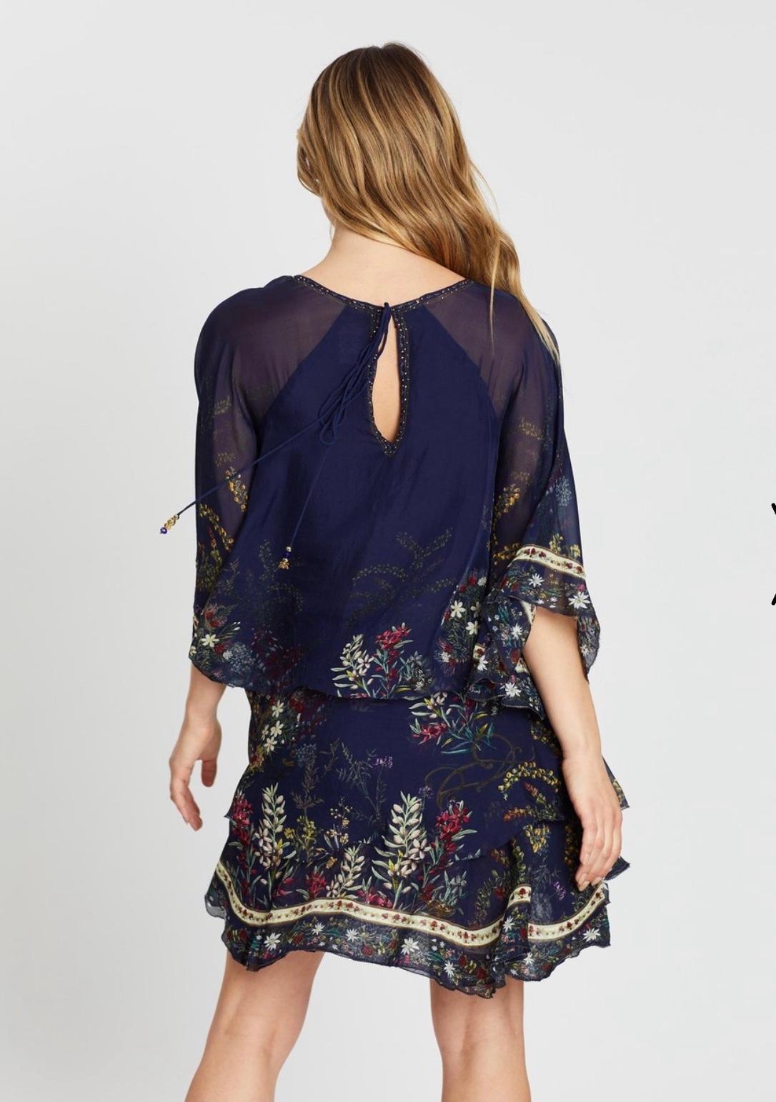 Camilla Wings in Arms Layered Frill Short Dress Print Size 12 photo 2