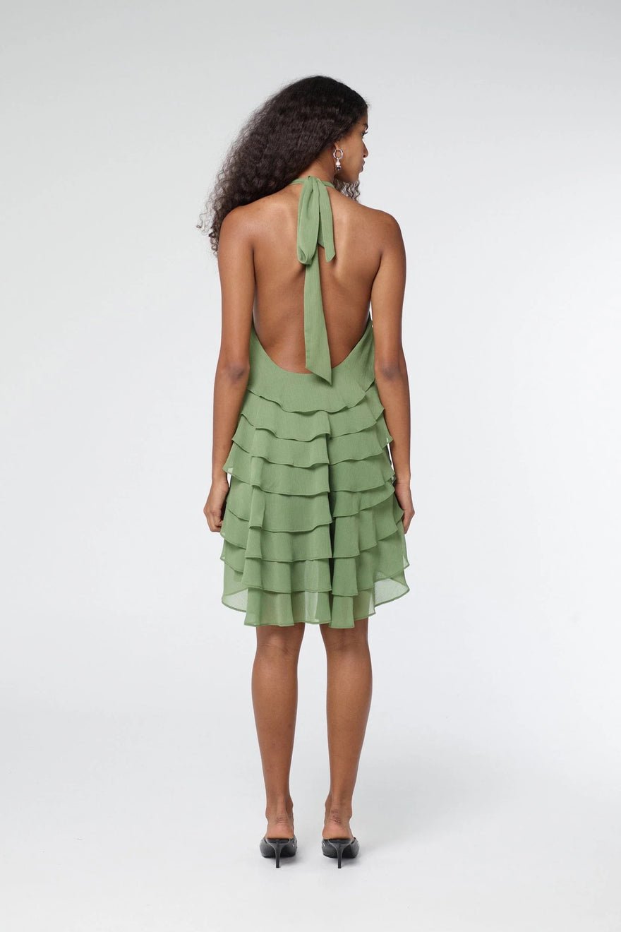Third Form Gaia Tiered Mini Dress - Juniper photo 3