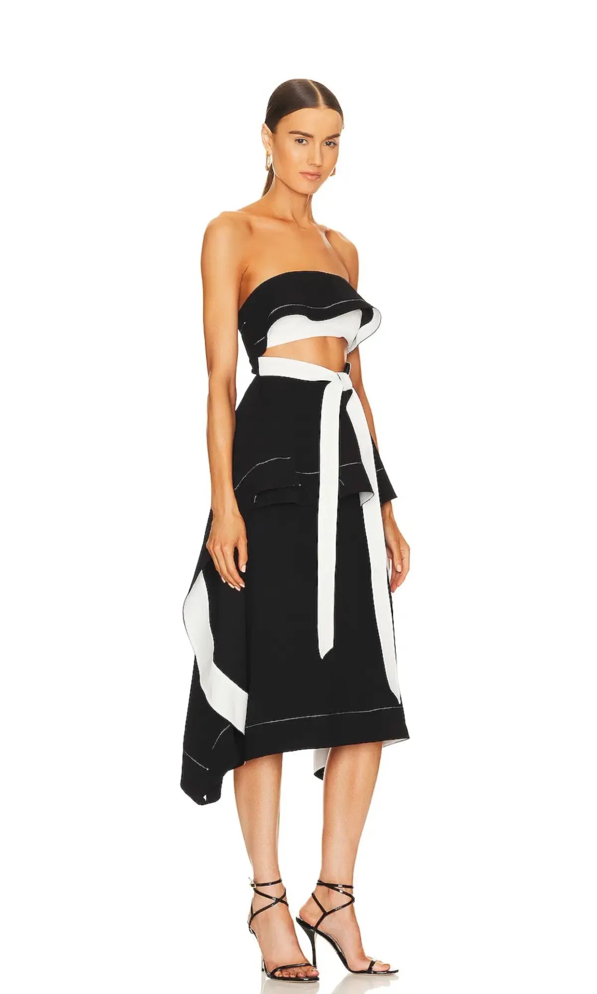 L’Academie Helena Midi Dress Black/White Size S / AU 8 photo 2