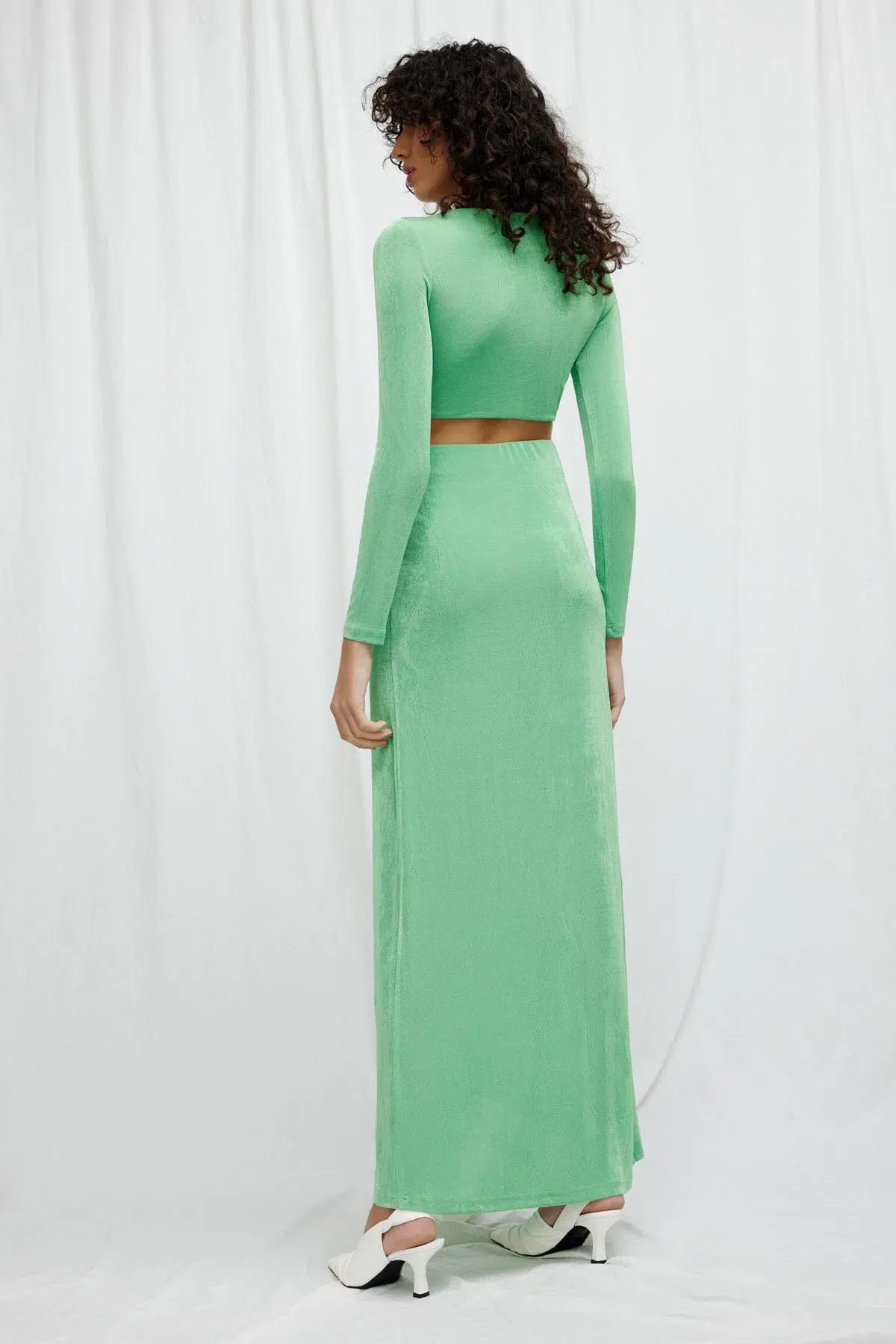Significant Other Cali Long Sleeve Dress Green Size XS/AU 6 photo 2