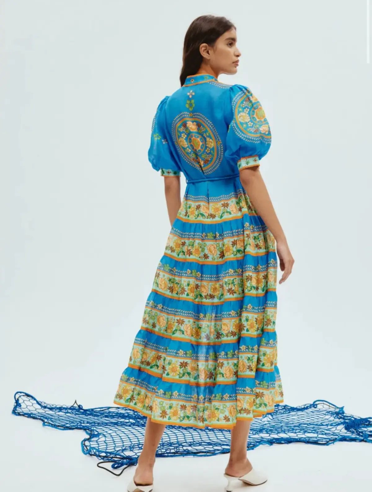 Alemais Linda Tiered Midi Dress Floral Size 12 photo 3