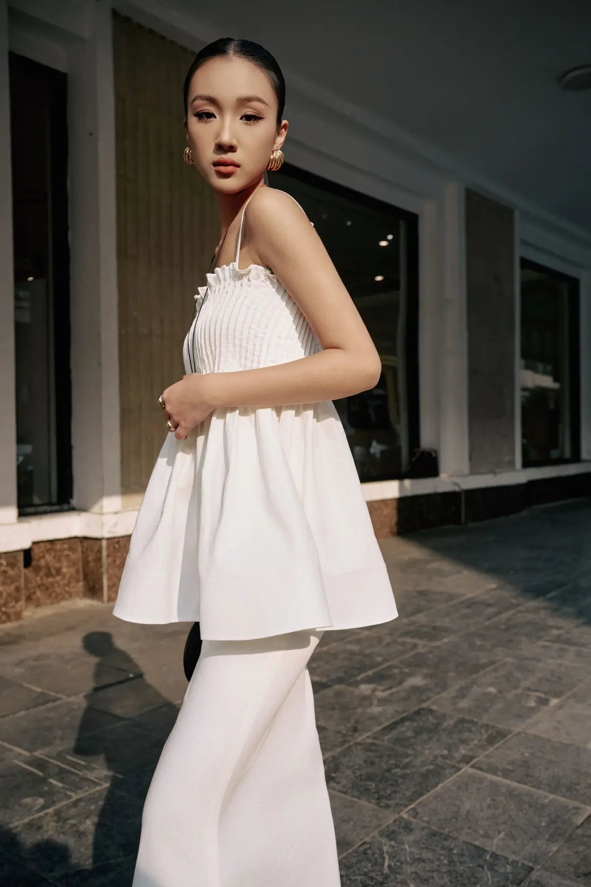 Justin Tong  Skirt Ivory Size 10 photo 3