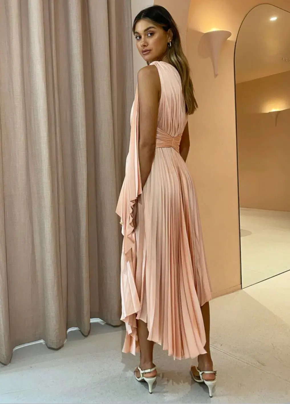 Acler Kalora Dress Peach Size 6 photo 2