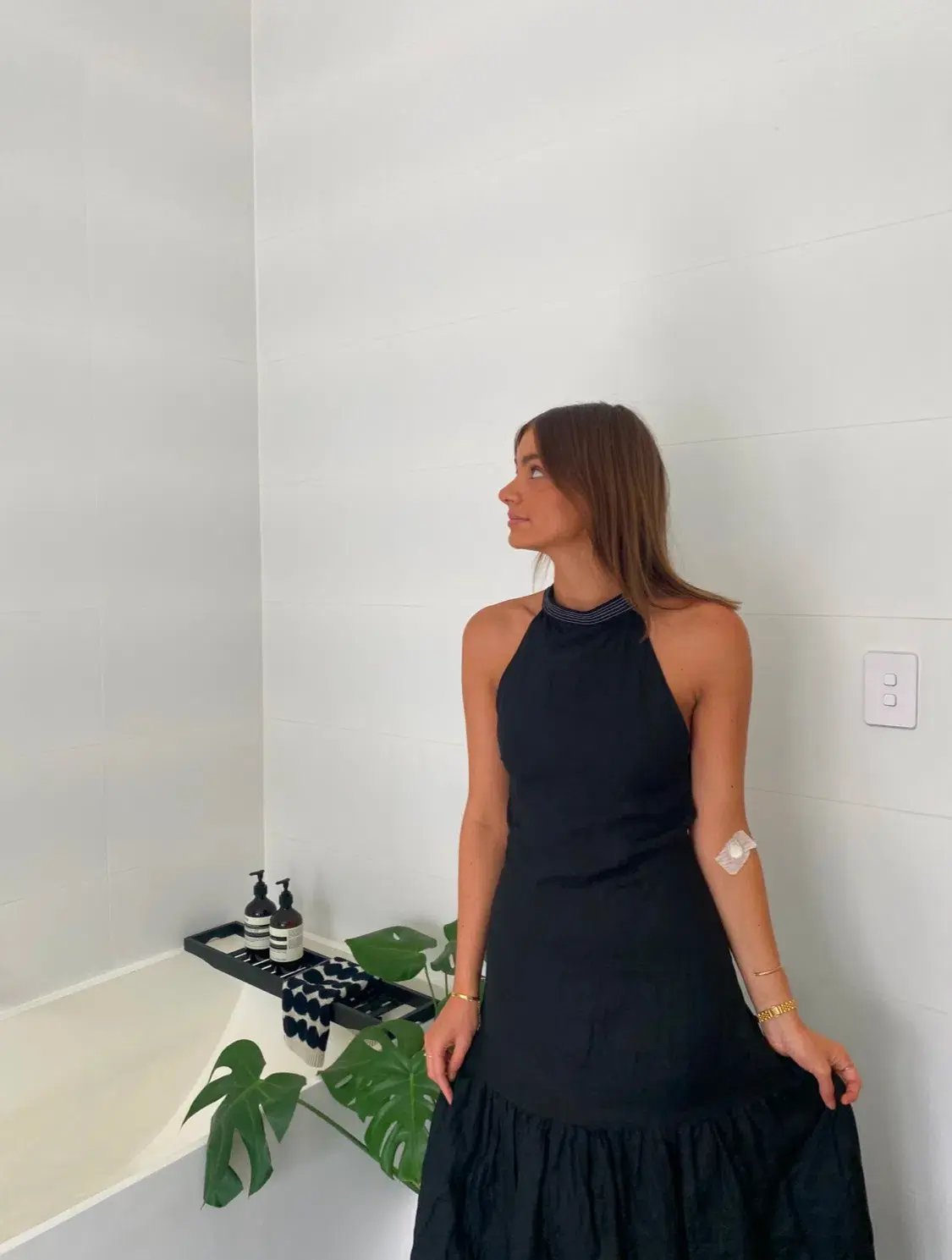 Sir the Label Vilma Midi Dress Black Size 8 photo 3