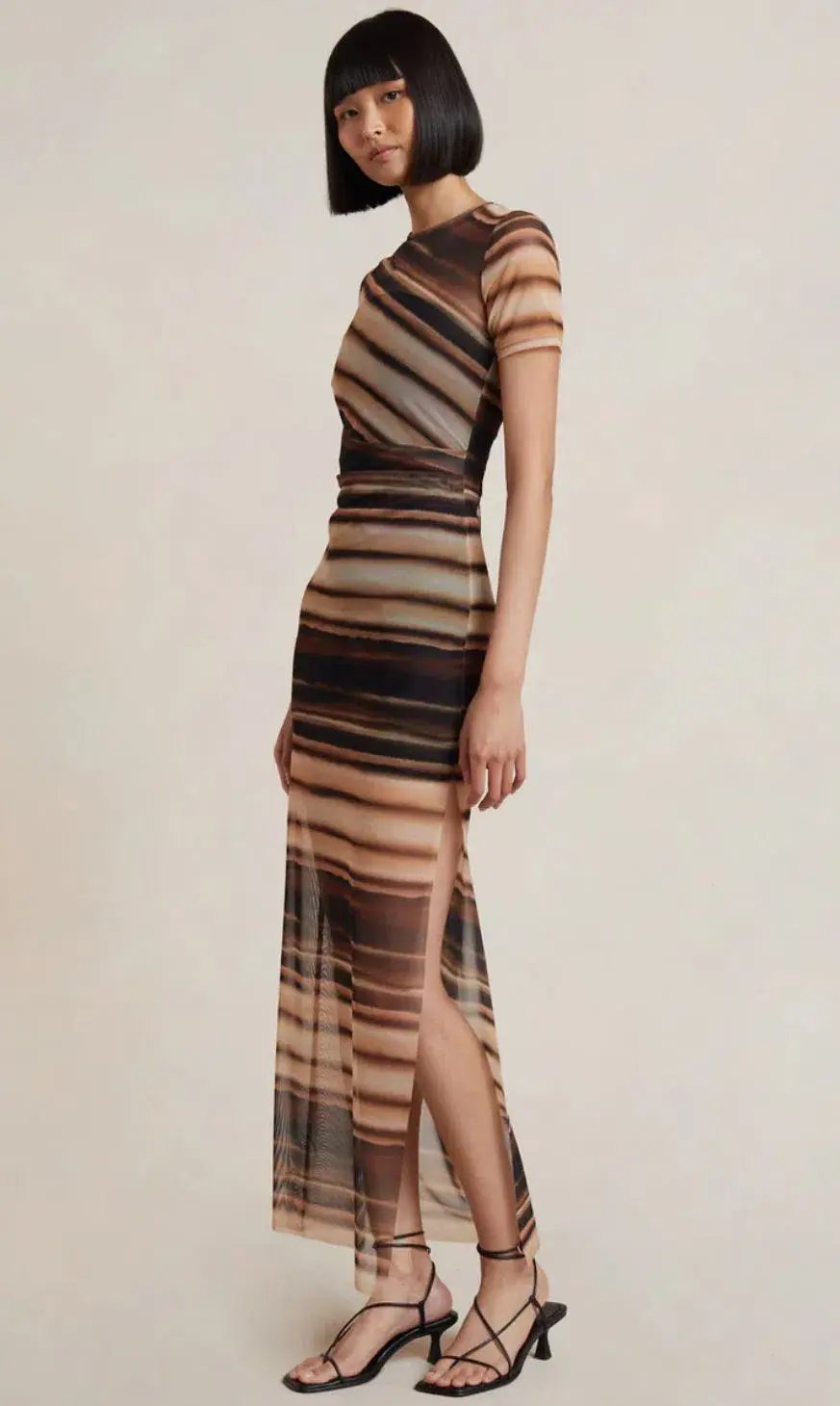 Bec & Bridge Watercolour Short Sleeve Maxi Dress Print Size 8 photo 3