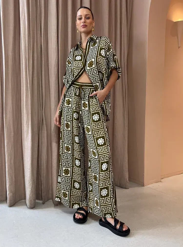Alemais Dimi Jacquard Top and Pants Set Print Size 10 photo 3