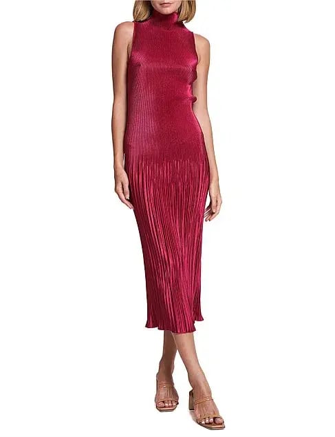 L'Idee Soiree Moss Gown in Ruby Size 10 photo 3