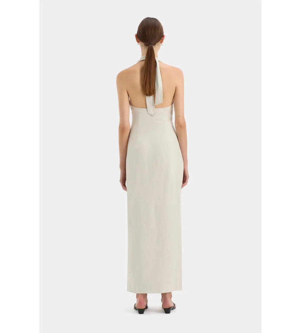 Sir the Label Affogato Halter Maxi Dress in Ecu Size 14 photo 3