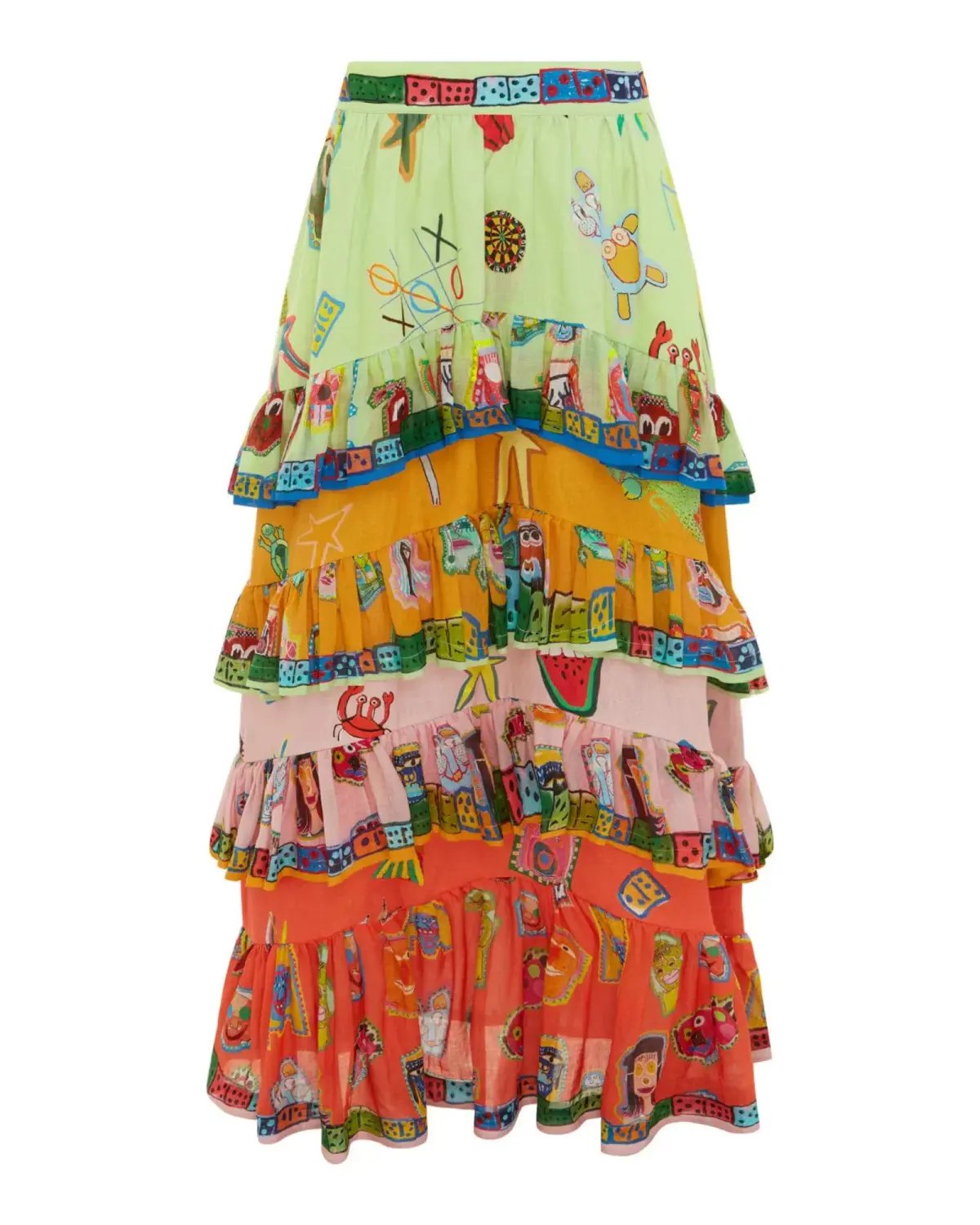 Alemais Players Tiered Skirt Multi Size AU 16 photo 5