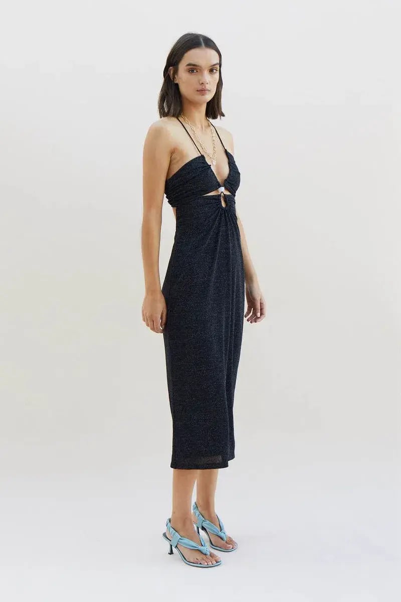 Suboo Asha Splice Slip Dress Black Size XS/Au 6 photo 2