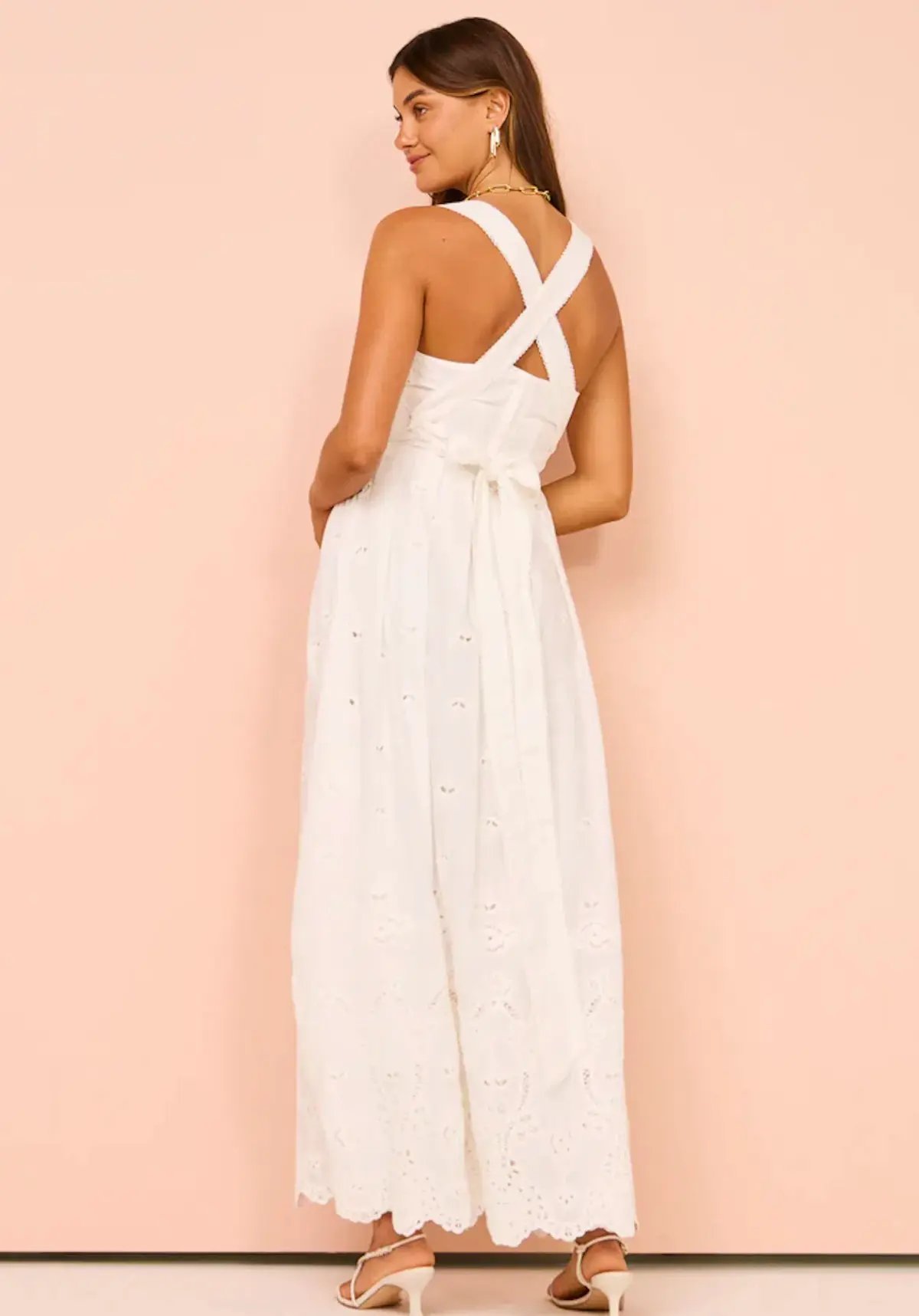 Hansen & Gretel Tulsa Maxi Dress in White Jasmine Size S / AU 8 photo 3