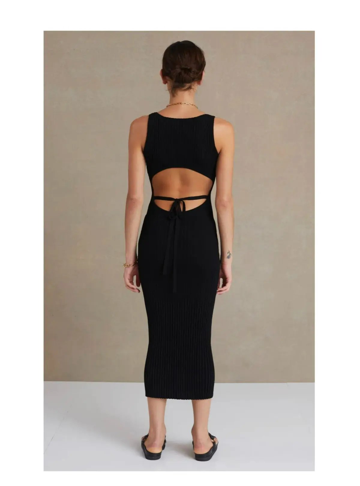Bec and Bridge Lyla Knit Midi Dress Black Size AU 6 photo 2