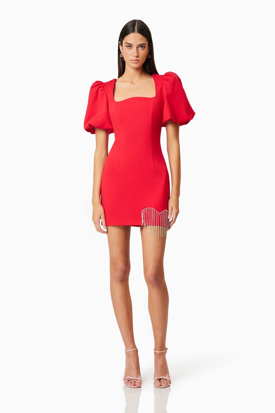 Elliatt Cherie Mini Dress - Red photo 4