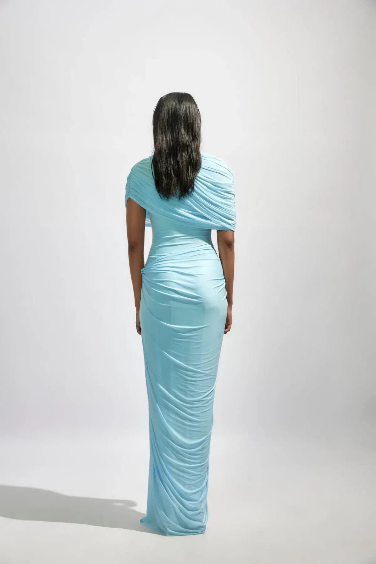 Deme By Gabriella Jasmine Pleated Floor Length Gown Dress in Baby Blue Size S / AU 8 photo 2