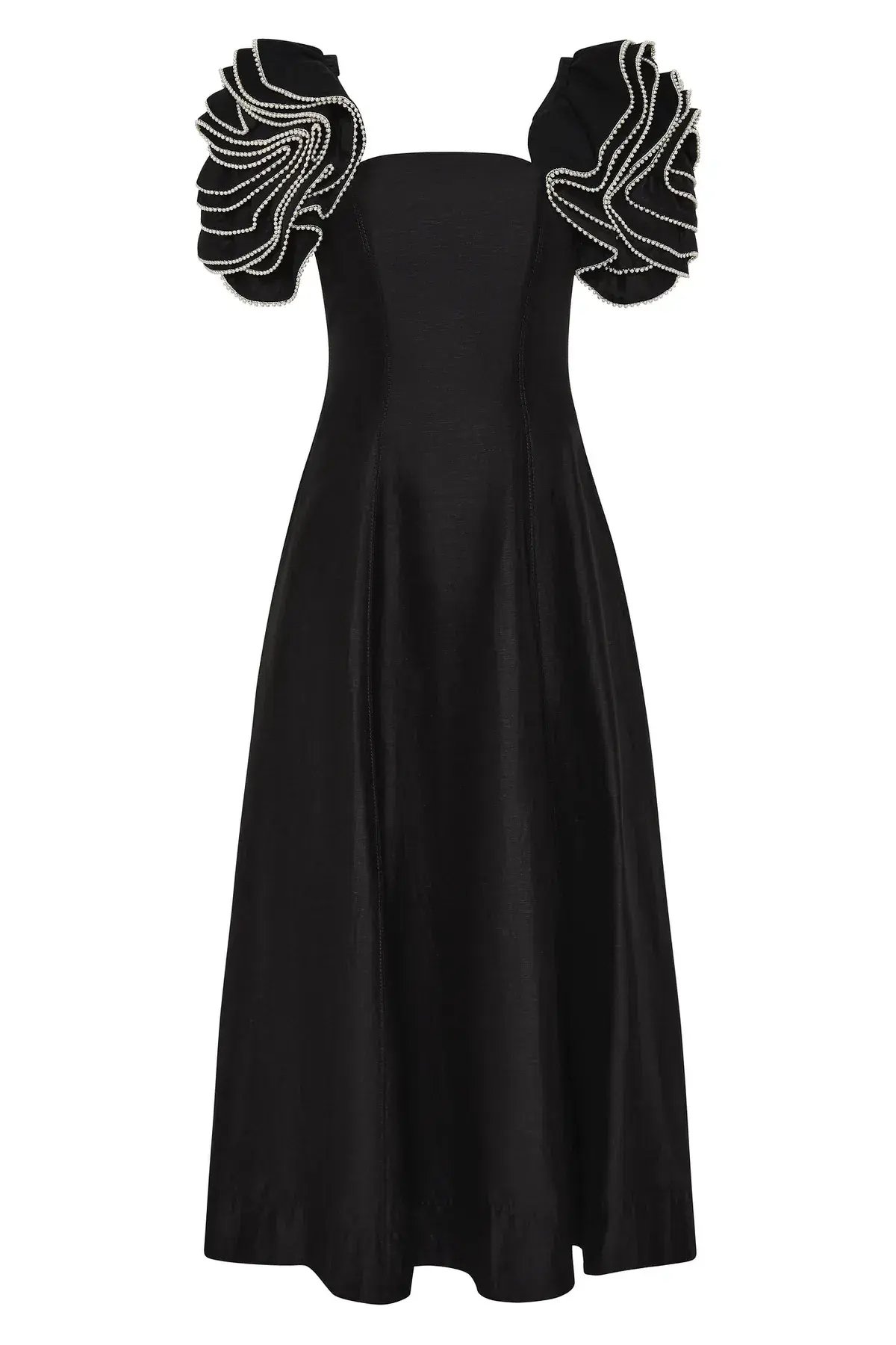 Aje Twyla Midi Dress Black Size 10 photo 7