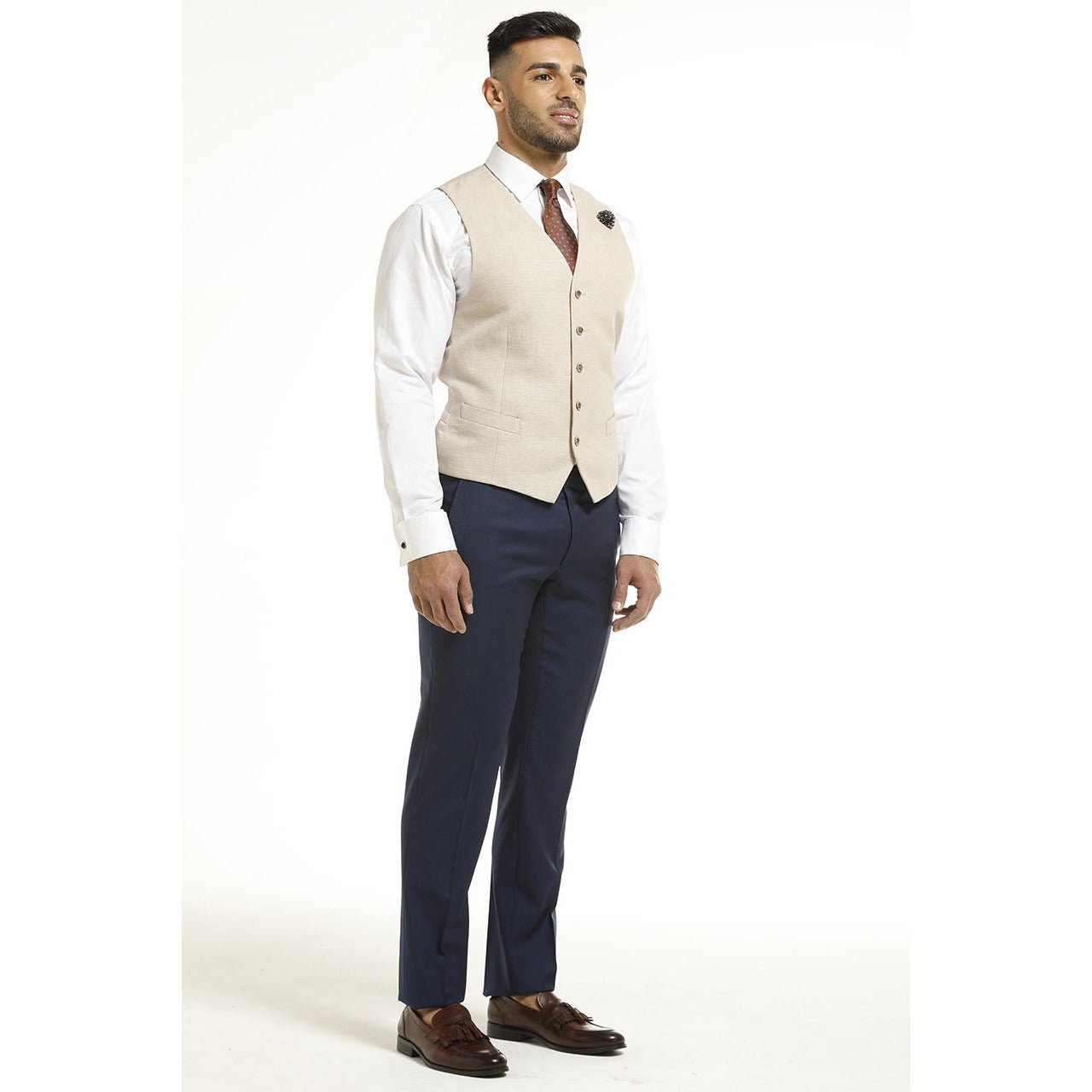 Joe Black Beige Linen Waistcoat photo 2