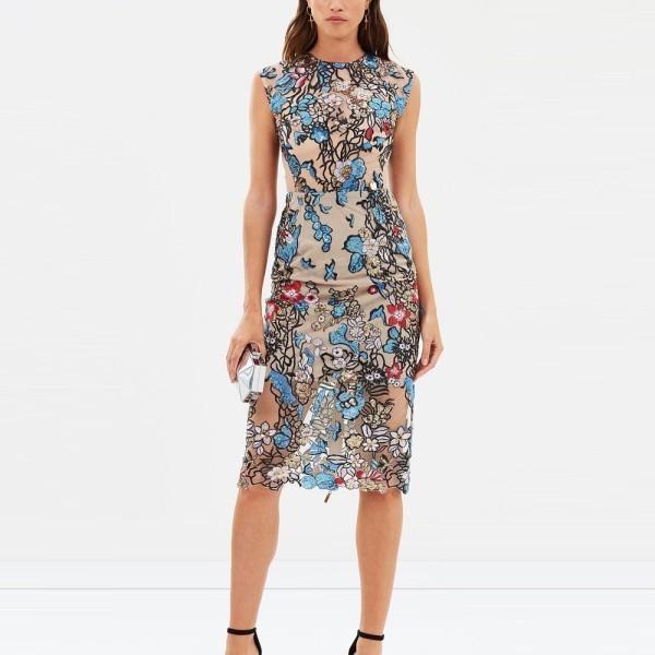 BRONX & BANCO BIRDS OF PARADISE MIDI DRESS size 12 photo 4