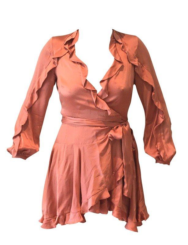 Zimmermann Winsome Flutter Robe Dress Guava Size 1 / AU 10 photo 4