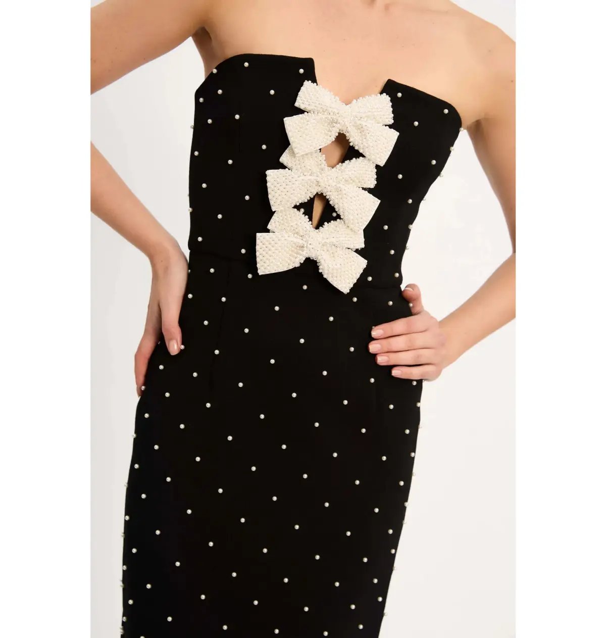 Rebecca Vallance Veronica Midi Dress in Black Size AU 10 photo 2