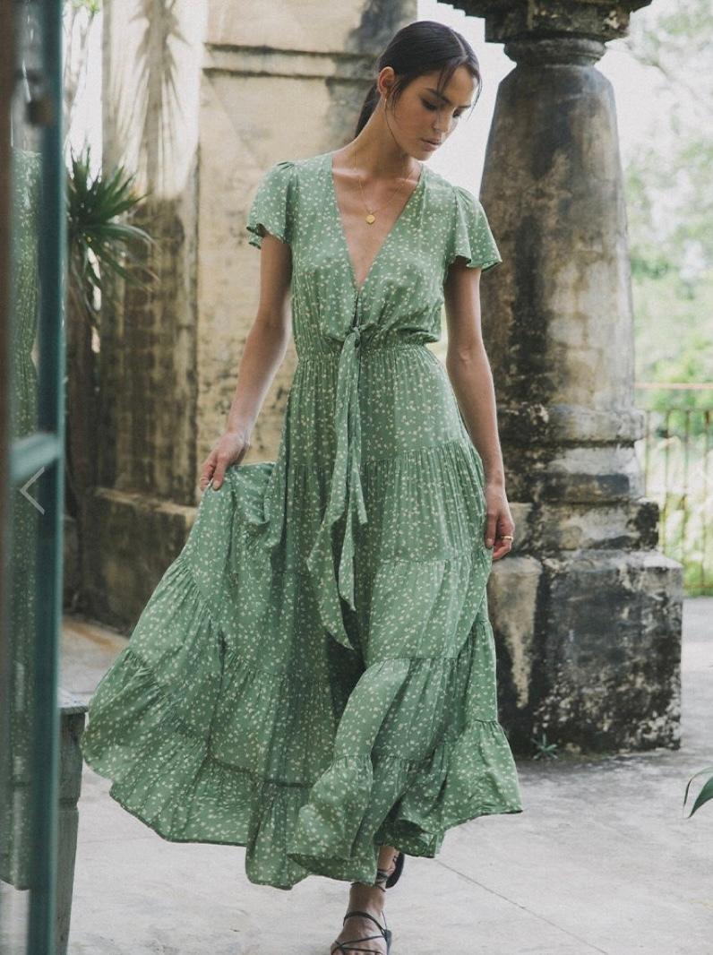 Kivari Lucia Ditsy Tie Maxi sz XS photo 2