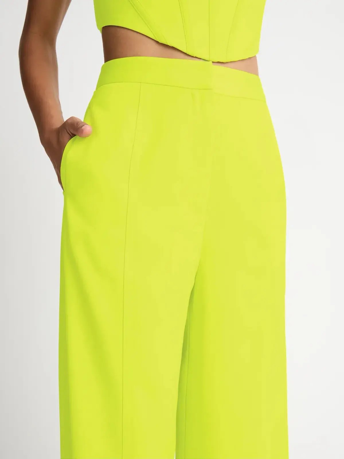 Sheike Lola Bustier Size 8 and Pant Size 10 Coord Set in Lime Green photo 4