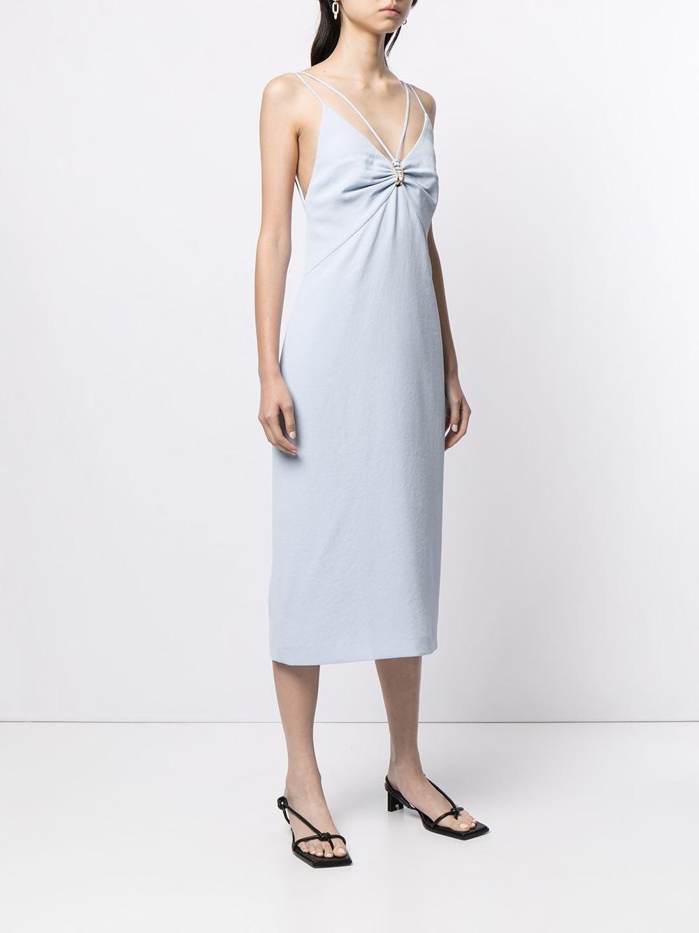Dion Lee Whitewash Link Slip Dress Blue Size 10 photo 3