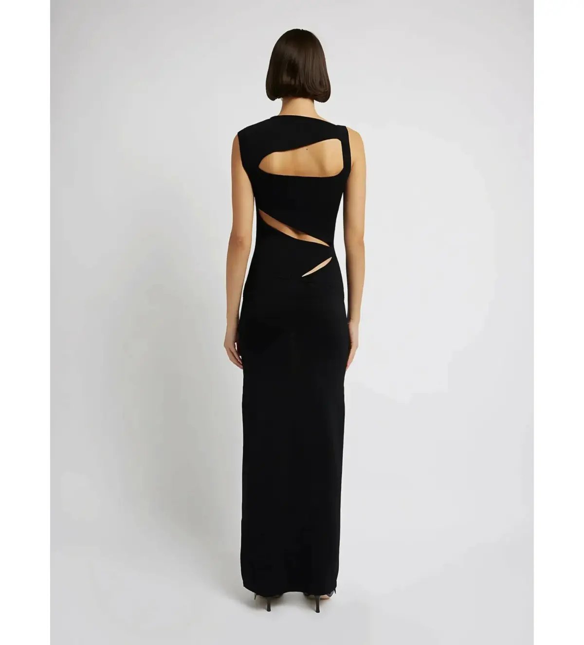 Christopher Esber Knitted Slashed Dress Black Size L / AU 12 photo 2