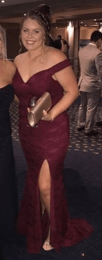 Jadore Burgundy Lace Formal Dress size 16 photo 2