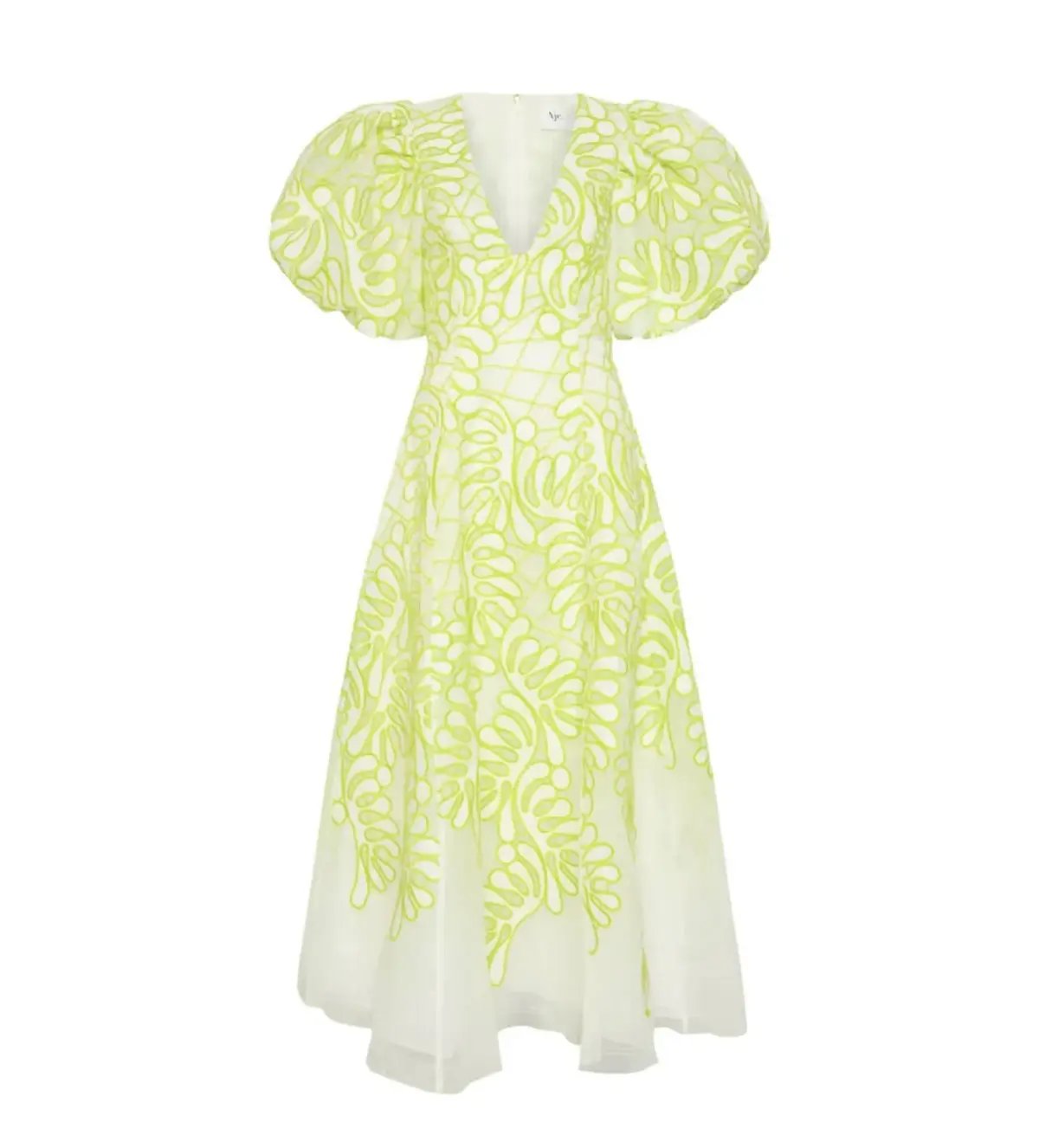Aje Botanical Applique Midi Dress Print Size 8 photo 4
