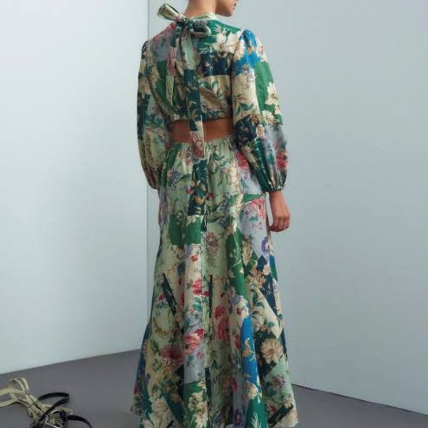 Alemais Loretta Patchwork Midi Dress photo 2