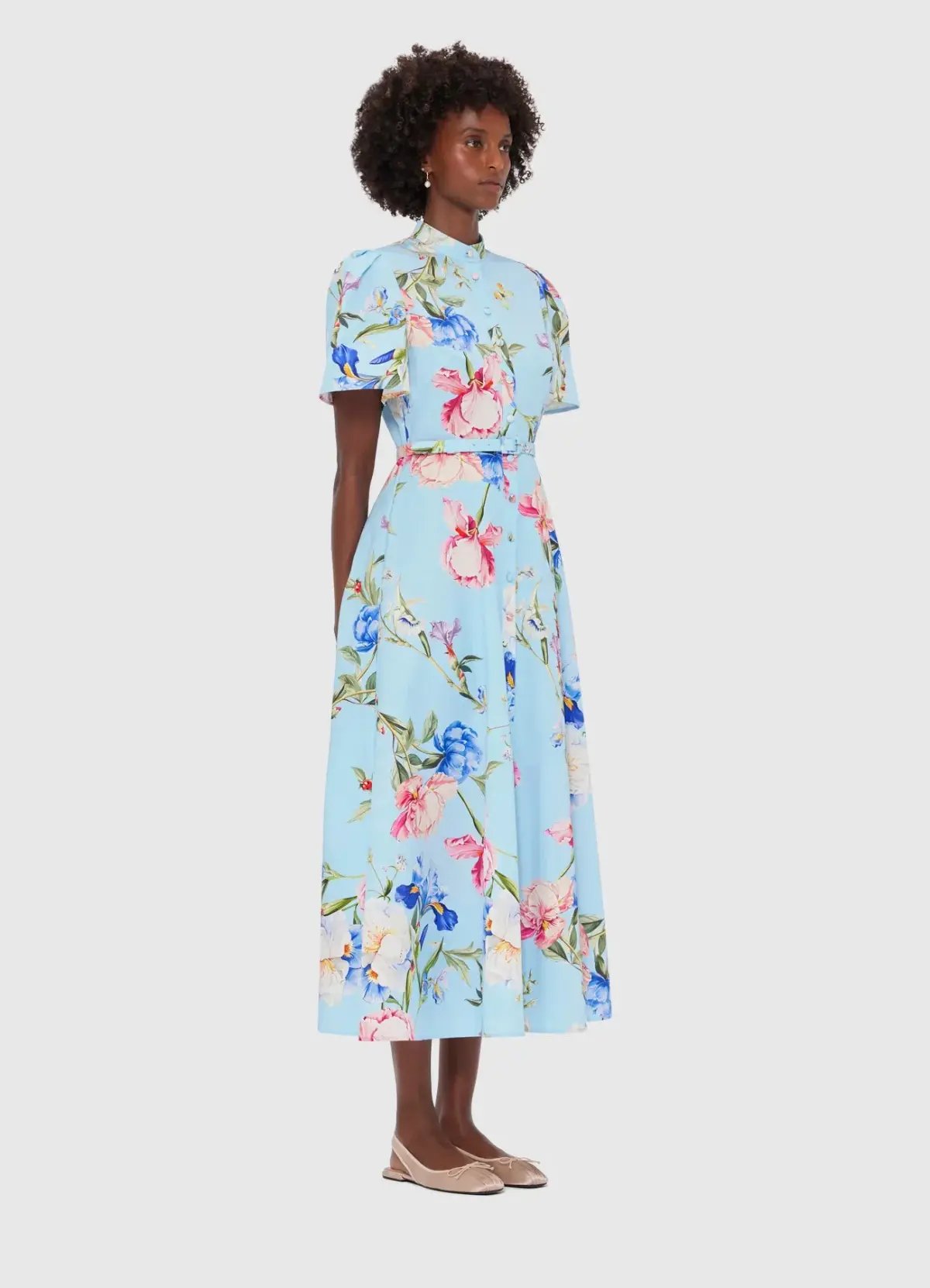 Leo Lin Bianca Midi Dress Garden Print Size 14 photo 3