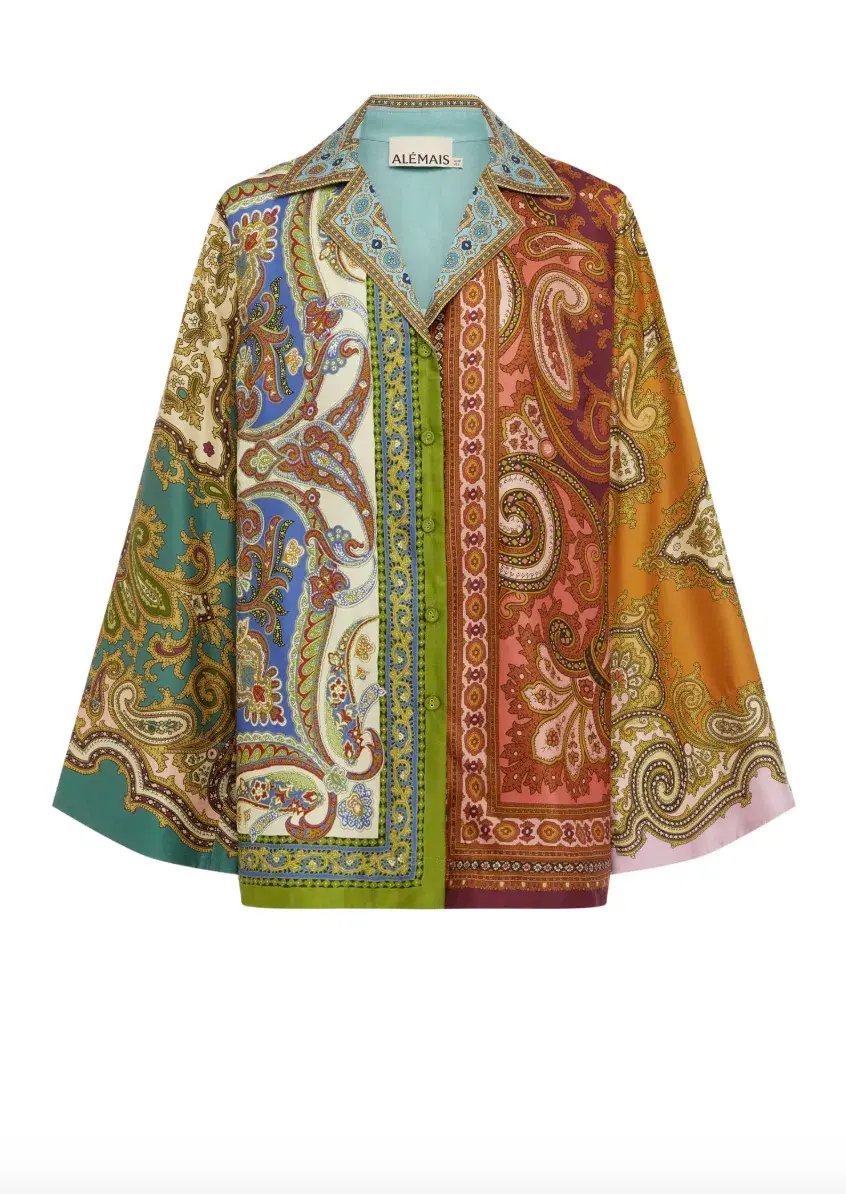 Alémais Clemenza Shirt and Scarf Skirt Set Multi Size 16 photo 7