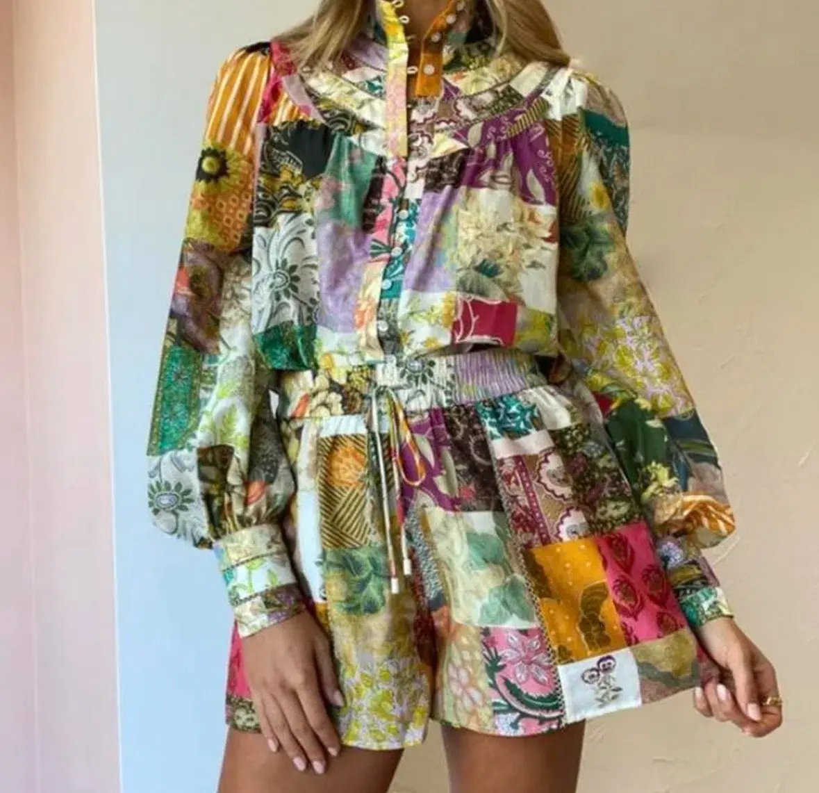 Alemais Hattie Shirt & Shorts Set Multi Size 10 photo 3