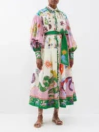 Alemais Seekers Shirtdress In Multi Size 10 photo 2
