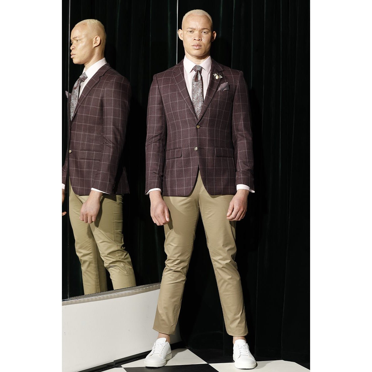 Daniel Hechter Aubergine Check Jacket photo 2