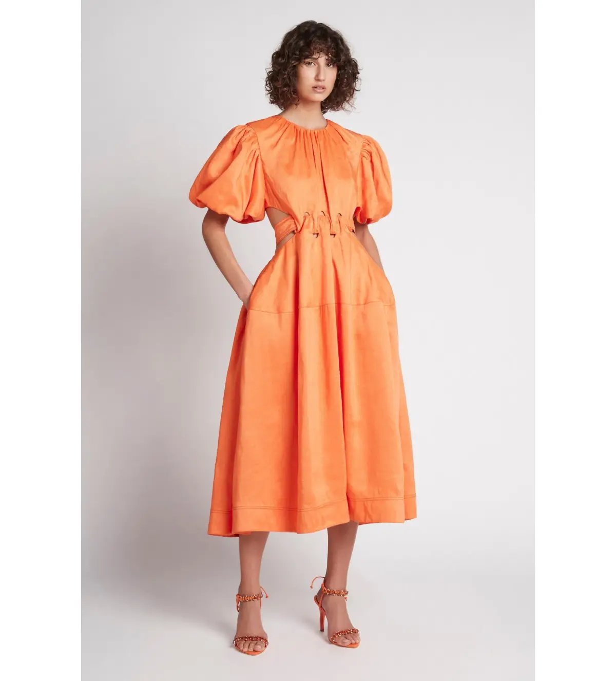 Aje Cossette Tie Back Orange Size Au 10 photo 2