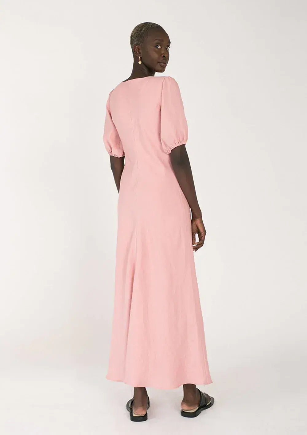 Jillian Boustred Linen Dress Pink Size 16 photo 5