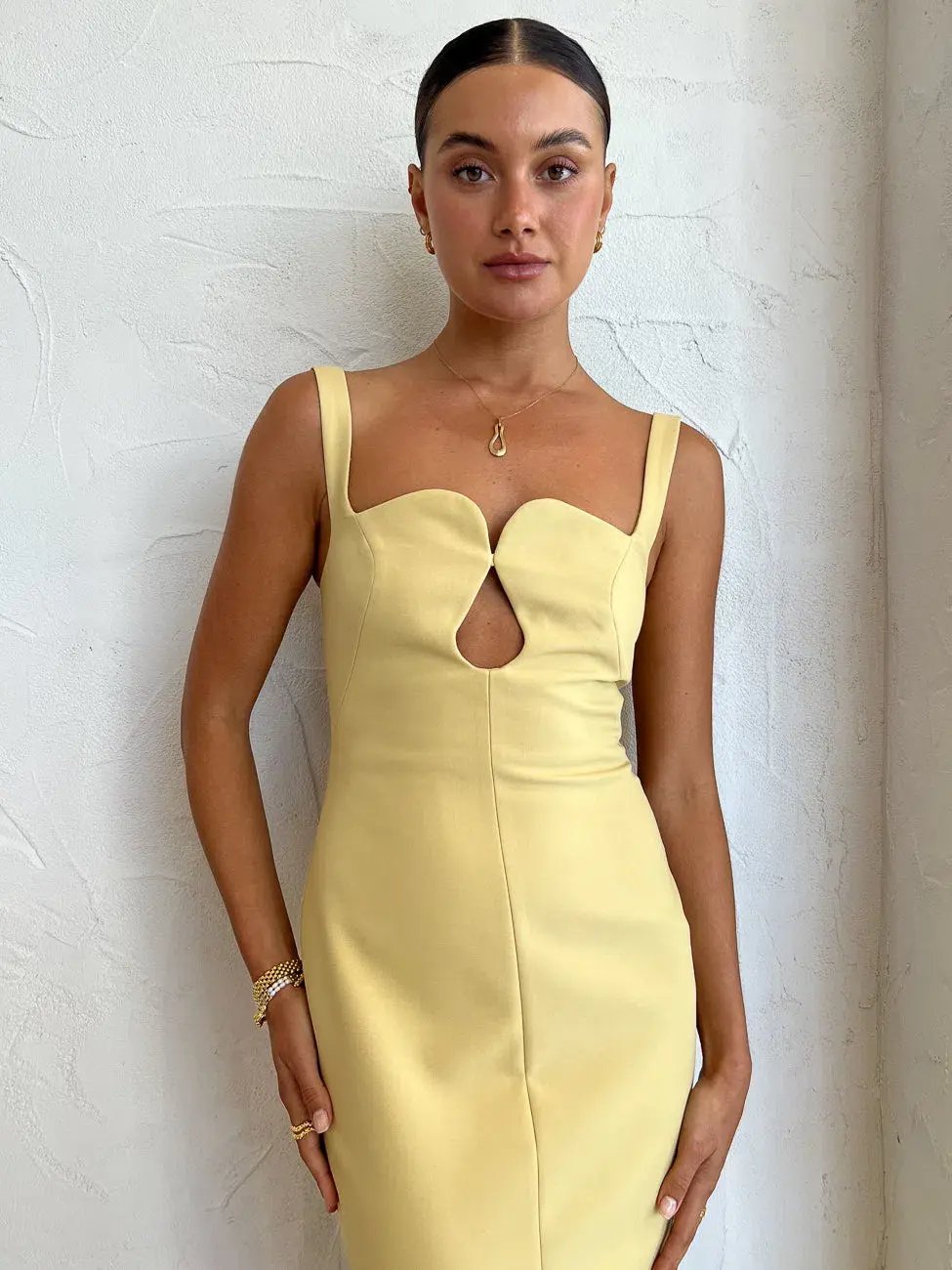 Camilla and Marc Brixton Midi Dress Yellow Size 8 photo 4