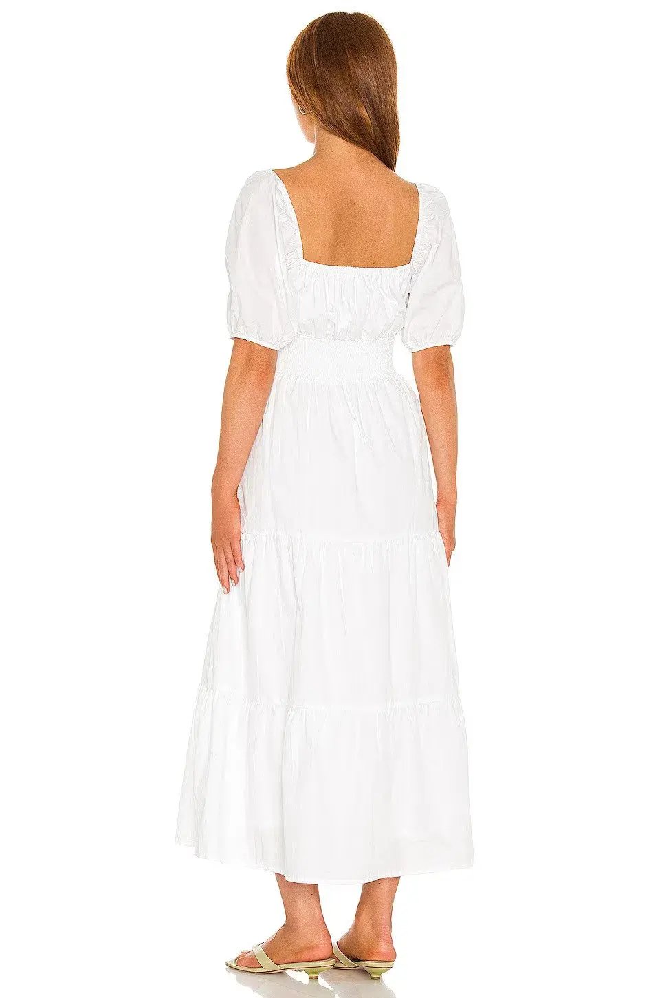 Faithful The Brand Rene Midi Dress White Size 12 photo 2