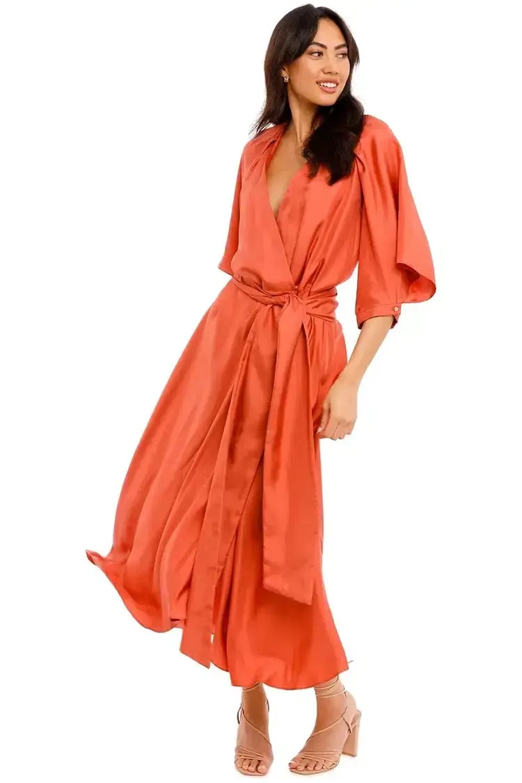 Ginger and Smart Blush Wrap Dress in Sunset Pink Size 10 photo 3
