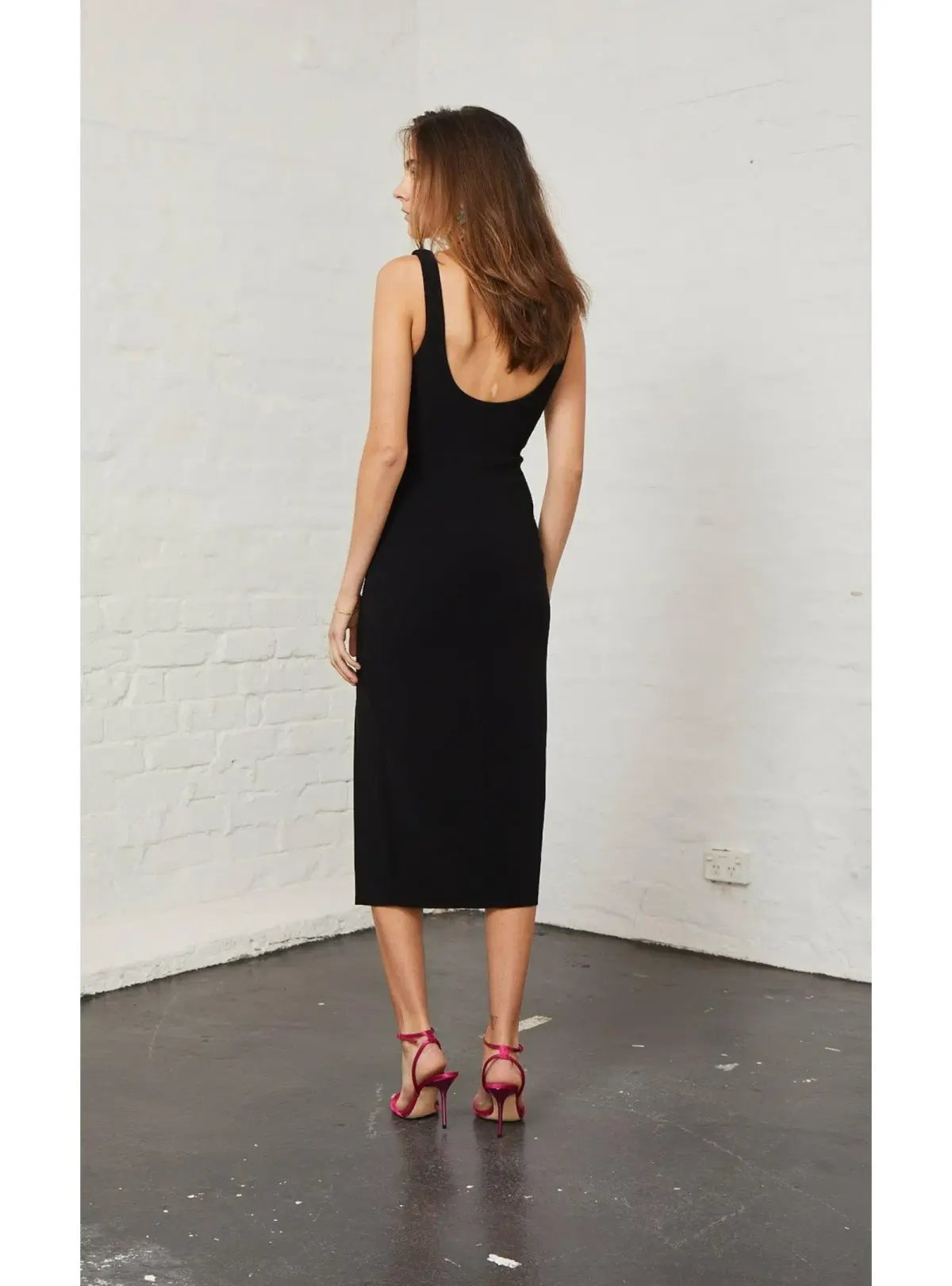 Bec & Bridge Elle Midi Dress Black Size AU 6 photo 2