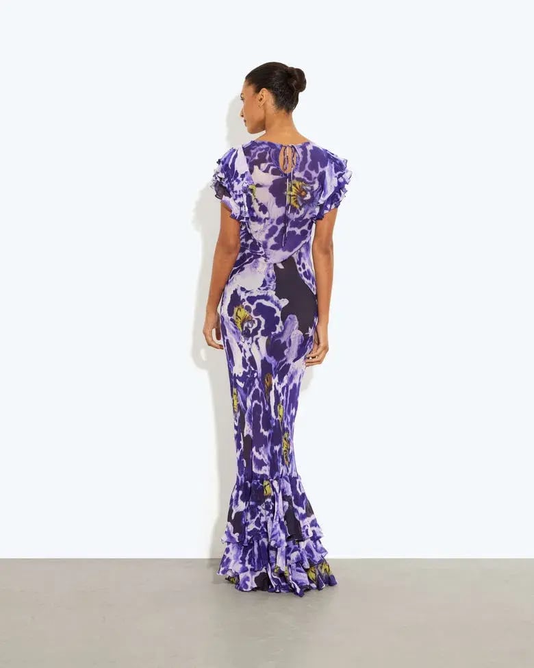 Rat And Boa Lucille Maxi Dress Blue Iris Orchid Size 16 photo 3