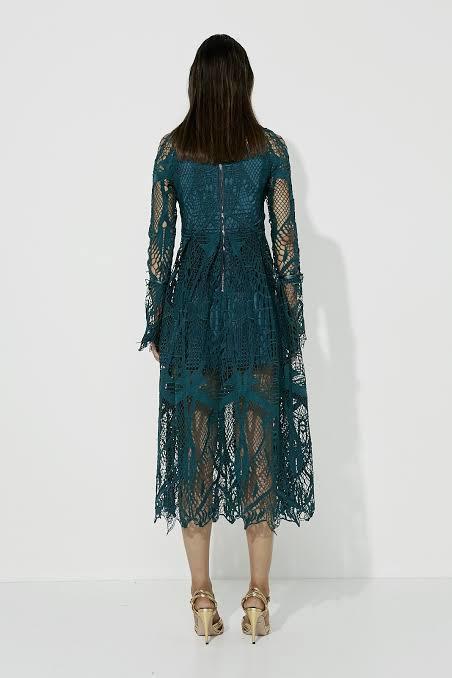 Mossman Ties That Bind Dress Green Size 6 photo 3